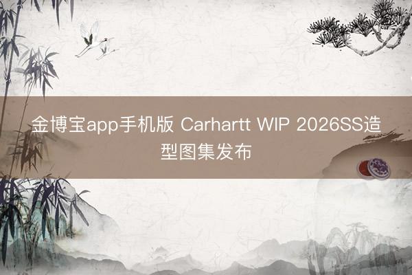 金博宝app手机版 Carhartt WIP 2026SS造型图集发布