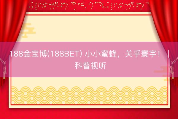 188金宝博(188BET) 小小蜜蜂，关乎寰宇！ | 科普视听
